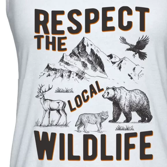 Respect The Local Wildlife Ladies Essential Flowy Tank