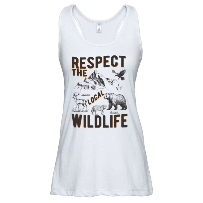 Respect The Local Wildlife Ladies Essential Flowy Tank