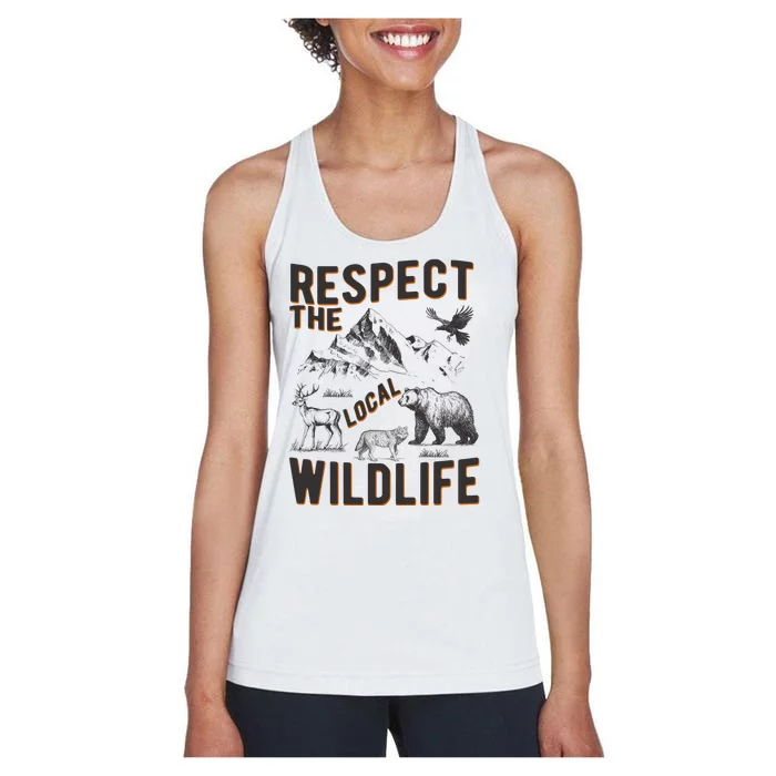 Respect The Local Wildlife Women's Racerback Tank