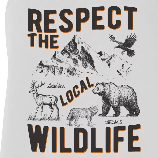 Respect The Local Wildlife Women's Racerback Tank