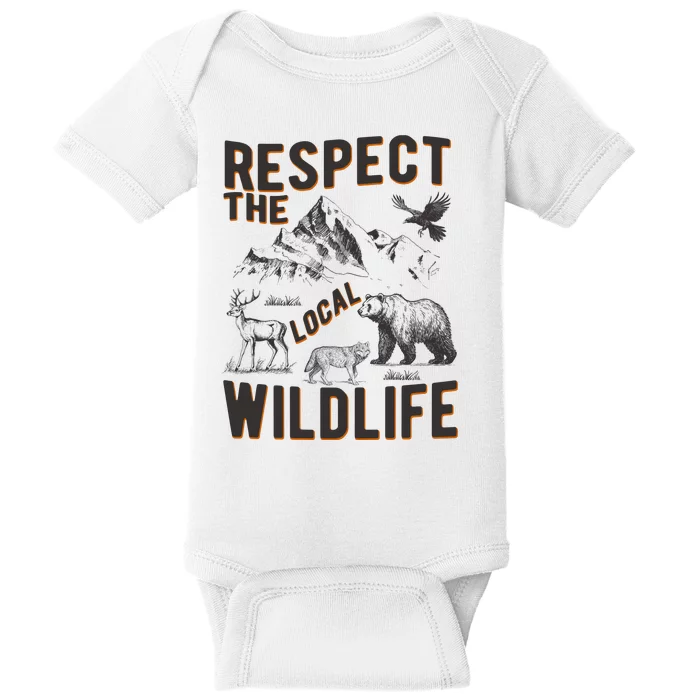 Respect The Local Wildlife Baby Bodysuit