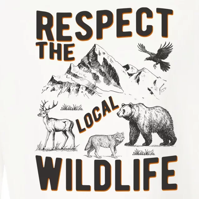 Respect The Local Wildlife Cropped Pullover Crew