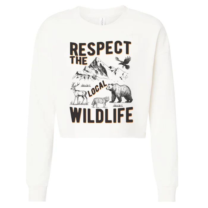 Respect The Local Wildlife Cropped Pullover Crew