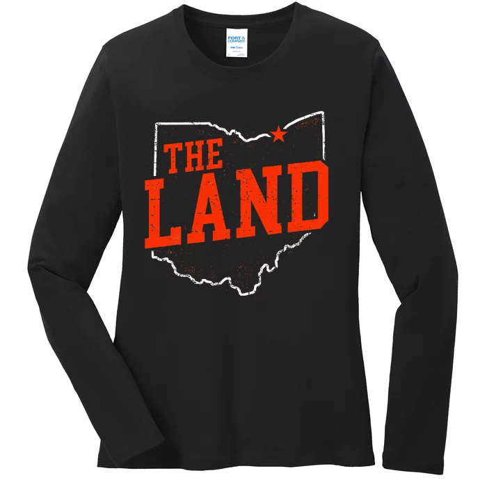 Retro The Land Cleveland Ohio Travel Souvenir Ladies Long Sleeve Shirt