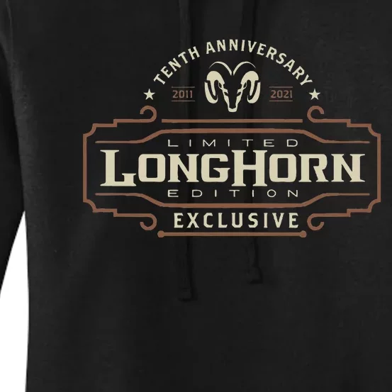 Ram Trucks Limited Longhorn Edition 10th Anniversary Women's Pullover Hoodie