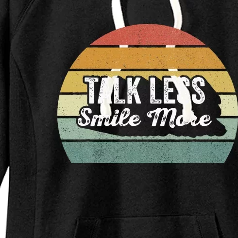 Retro Talk Less Smile More Historic Hamilton Women's Fleece Hoodie