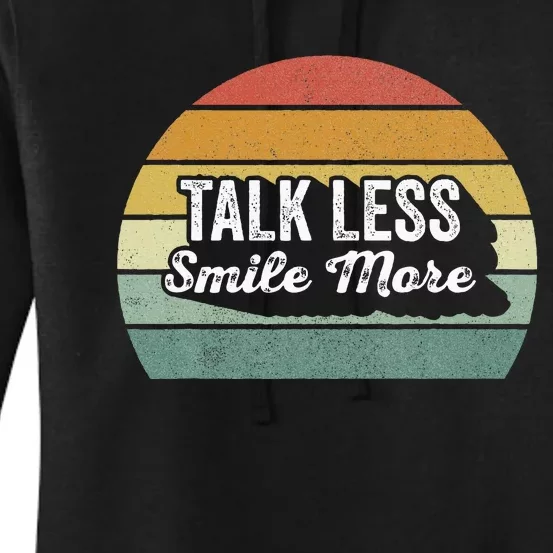 Retro Talk Less Smile More Historic Hamilton Women's Pullover Hoodie