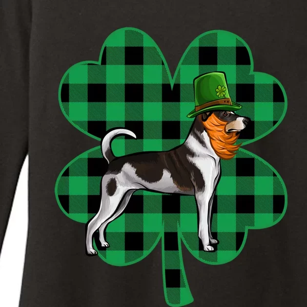 Rat Terrier Leprechaun St Patricks Day Lucky Clover Great Gift Womens CVC Long Sleeve Shirt