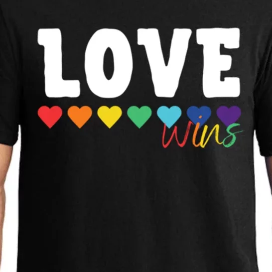 Rainbow Themed Love Wins Gift For Lgbtqia Pride Gift Pajama Set