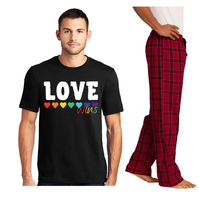 Rainbow Themed Love Wins Gift For Lgbtqia Pride Gift Pajama Set