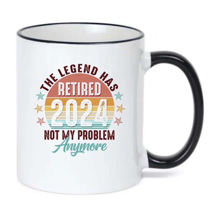 Retro The Legend Has Retired Not My Problem Anymore 2024 Black Color Changing Mug