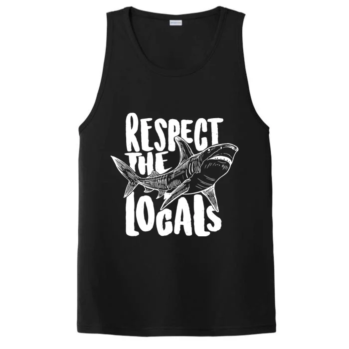 Respect The Locals Shark Week Lover Performance Tank