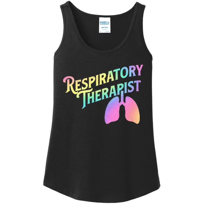 Respiratory Therapist Lung Therapy Pulmonology Nurse Week Ladies Essential Tank