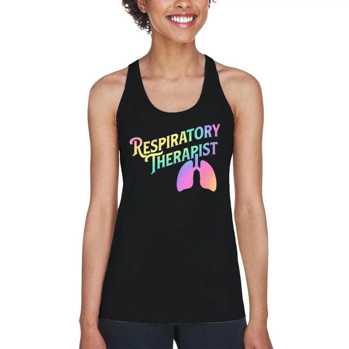 Respiratory Therapist Lung Therapy Pulmonology Nurse Week Women's Racerback Tank