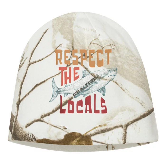 Respect The Locals Shark Ocean Animal Rights Biology Life Kati - Camo Knit Beanie