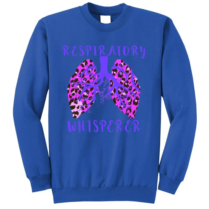 Respiratory Therapist Leopard Lung Whisperer Doctor Gift Tall Sweatshirt