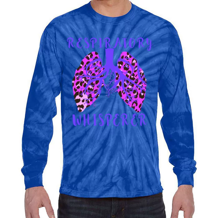 Respiratory Therapist Leopard Lung Whisperer Doctor Gift Tie-Dye Long Sleeve Shirt