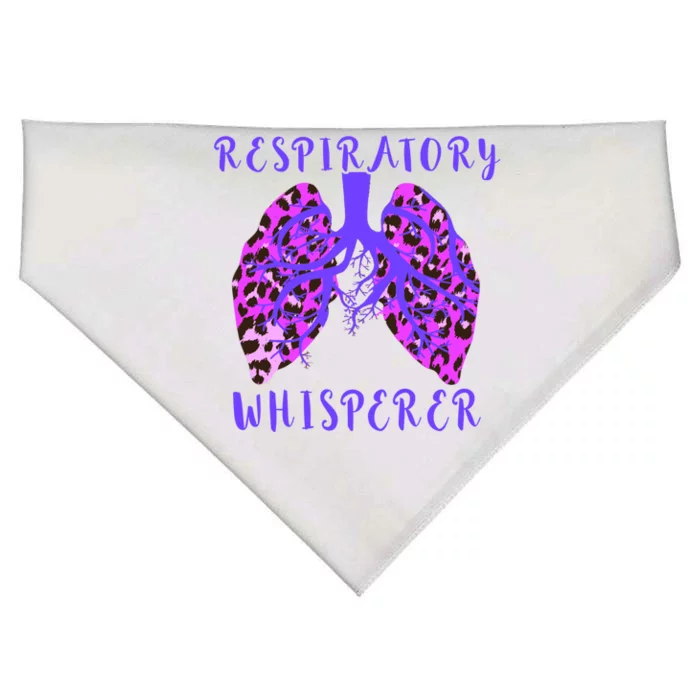 Respiratory Therapist Leopard Lung Whisperer Doctor Gift USA-Made Doggie Bandana