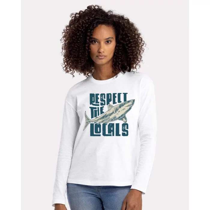 Respect The Locals Womens Cotton Relaxed Long Sleeve T-Shirt