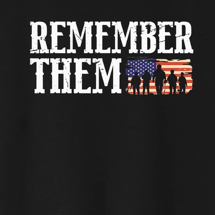 Remember Them Memorial Day Fallen Veterans Women's Crop Top Tee