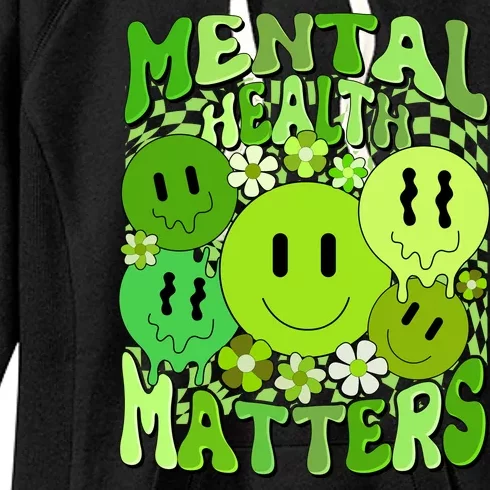 Retro Trippy Mental Health Matters Women's Fleece Hoodie