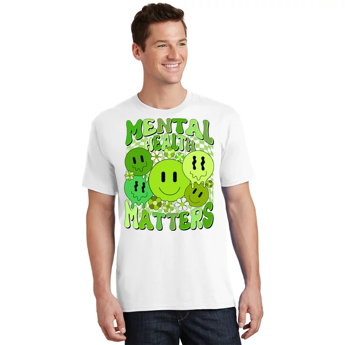 Retro Trippy Mental Health Matters T-Shirt