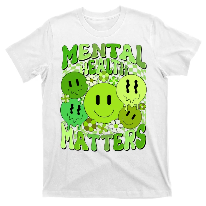 Retro Trippy Mental Health Matters T-Shirt