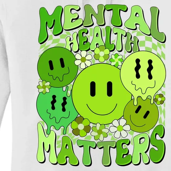 Retro Trippy Mental Health Matters Women's Pullover Hoodie