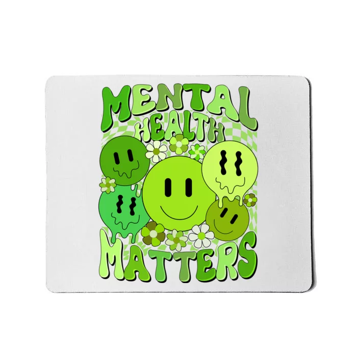 Retro Trippy Mental Health Matters Mousepad