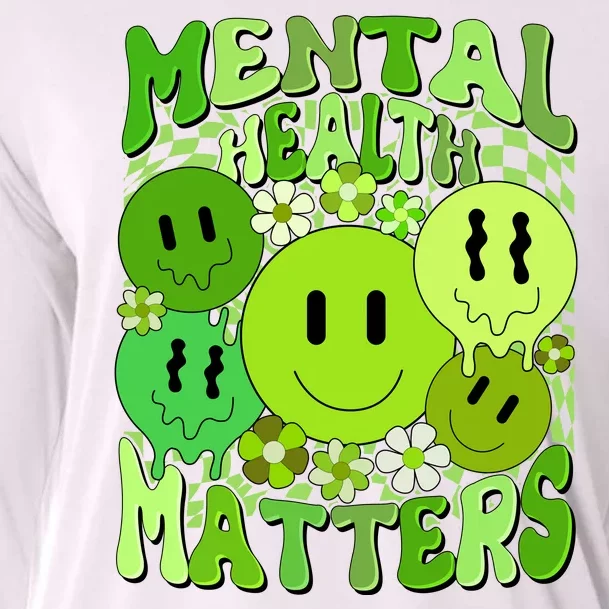 Retro Trippy Mental Health Matters Cooling Performance Long Sleeve Crew