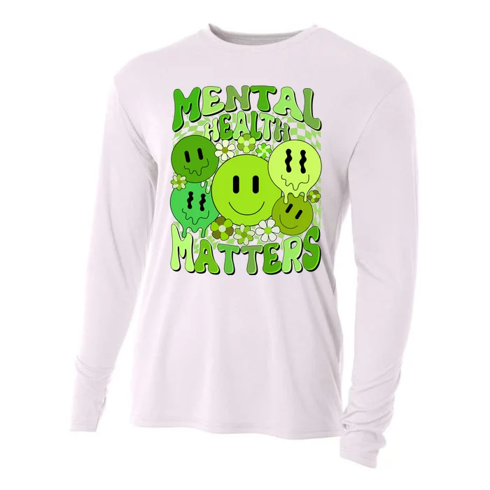 Retro Trippy Mental Health Matters Cooling Performance Long Sleeve Crew