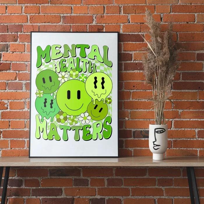 Retro Trippy Mental Health Matters Poster