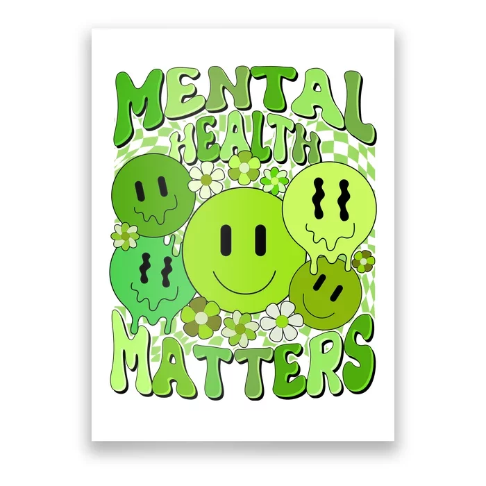 Retro Trippy Mental Health Matters Poster