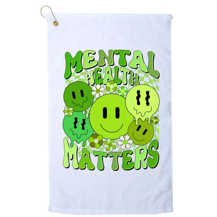 Retro Trippy Mental Health Matters Platinum Collection Golf Towel