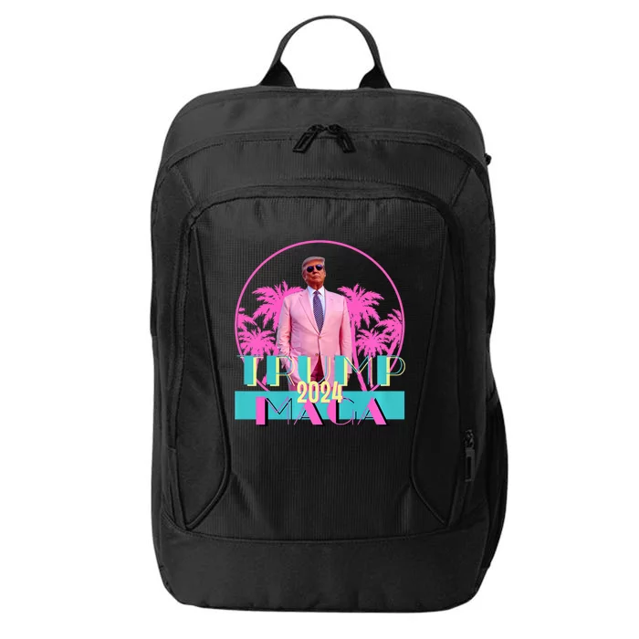 Retro Trump Mania 90s Beach Vibes Vintage Election City Backpack