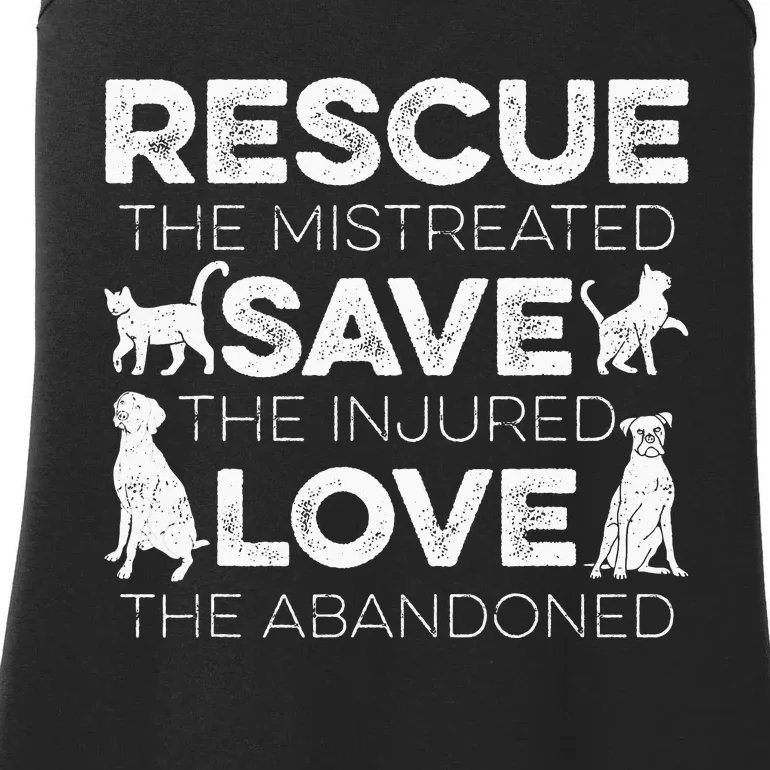 Rescue The Mistreated Save The Injured Love The Ladies Essential Tank