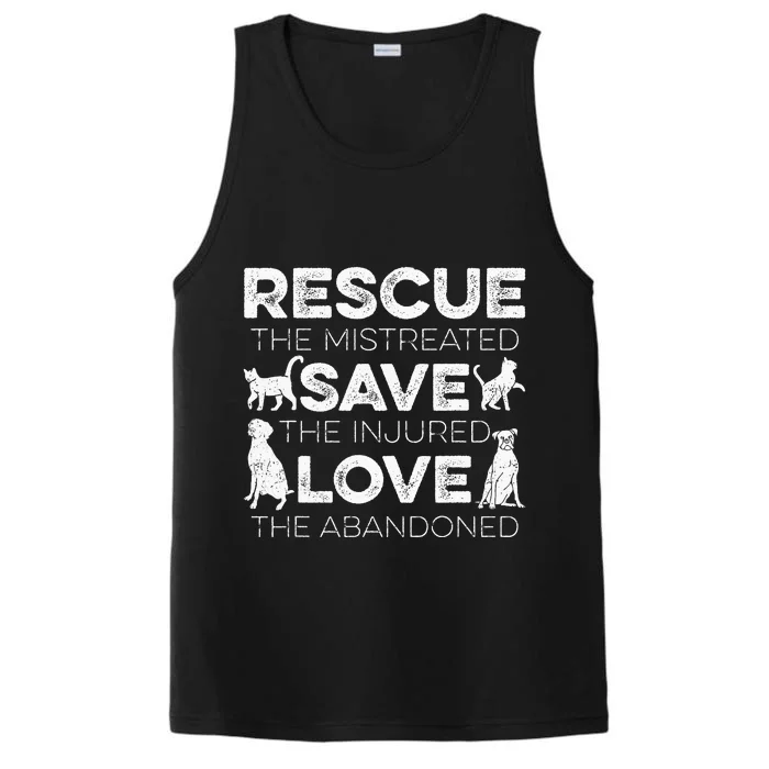 Rescue The Mistreated Save The Injured Love The Performance Tank