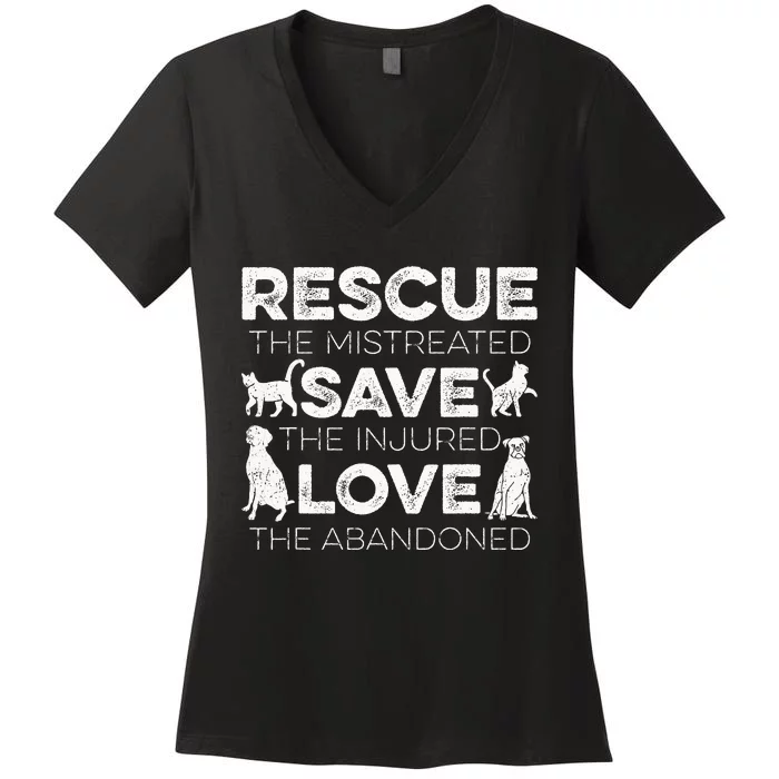 Rescue The Mistreated Save The Injured Love The Women's V-Neck T-Shirt