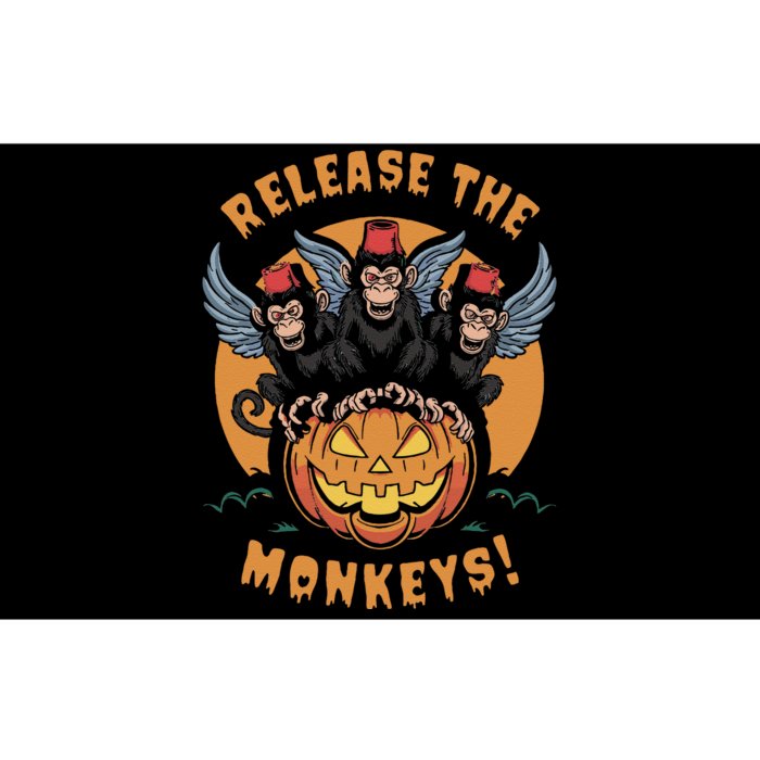 Release The Monkeys Flying Monkeys Halloween Bumper Sticker