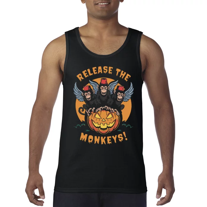 Release The Monkeys Flying Monkeys Halloween Tank Top