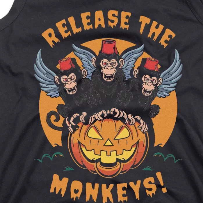 Release The Monkeys Flying Monkeys Halloween Tank Top