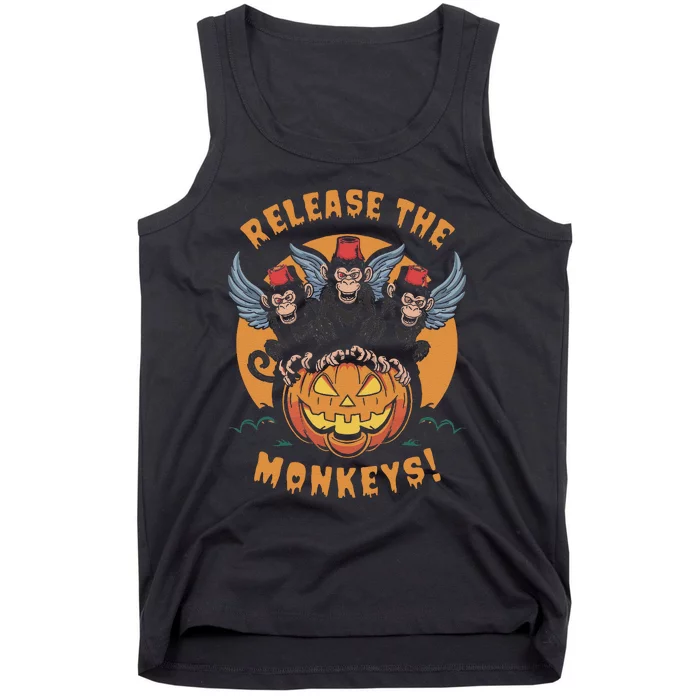 Release The Monkeys Flying Monkeys Halloween Tank Top