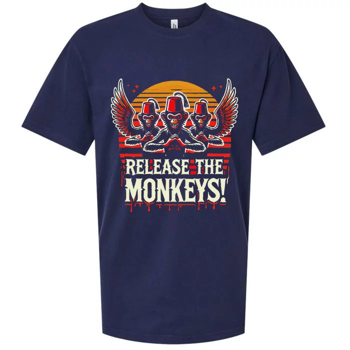 Release The Monkeys Flying Monkeys Halloween Sueded Cloud Jersey T-Shirt