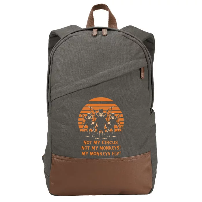 Release The Monkeys Flying Monkeys Halloween Cotton Canvas Backpack