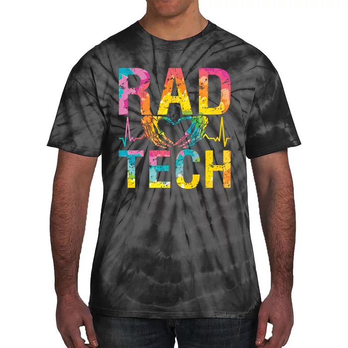 Rad Tech Medicine Technologist Xray Rad Techs Radiology Tie-Dye T-Shirt