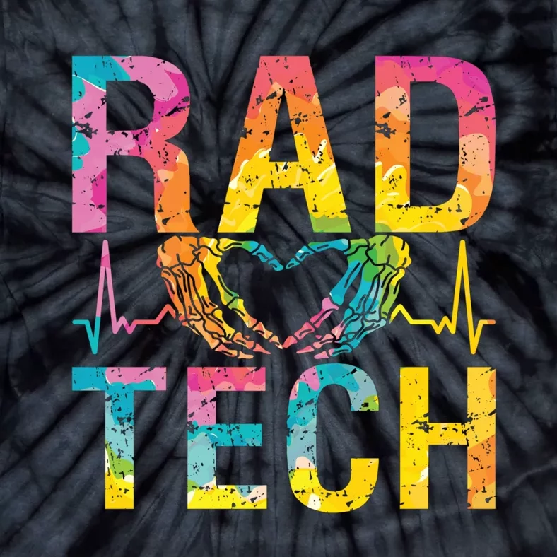 Rad Tech Medicine Technologist Xray Rad Techs Radiology Tie-Dye T-Shirt