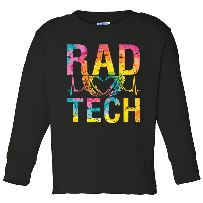 Rad Tech Medicine Technologist Xray Rad Techs Radiology Toddler Long Sleeve Shirt