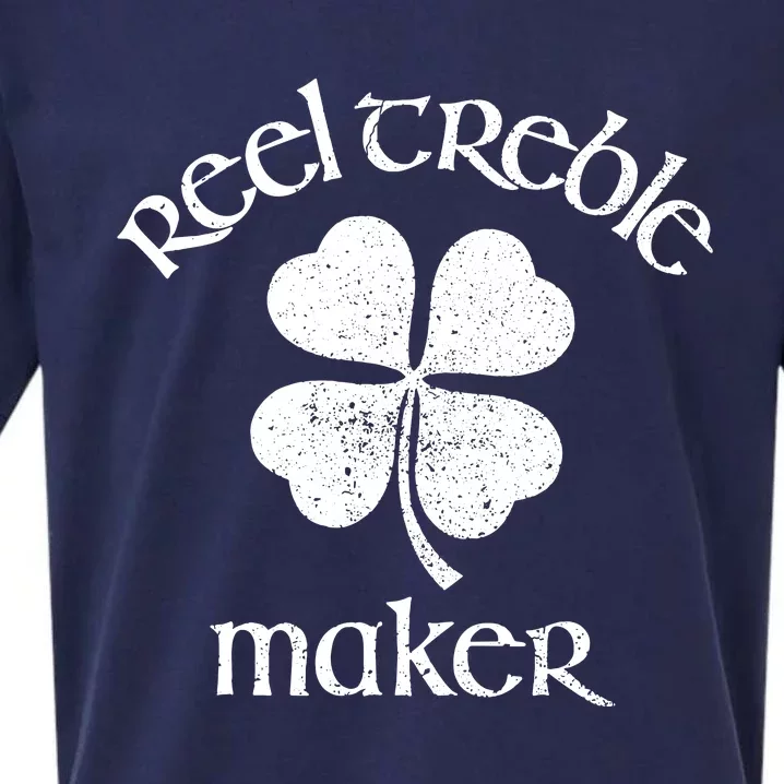 Reel Treble Maker Irish Dance Shamrock St Patricks Sueded Cloud Jersey T-Shirt