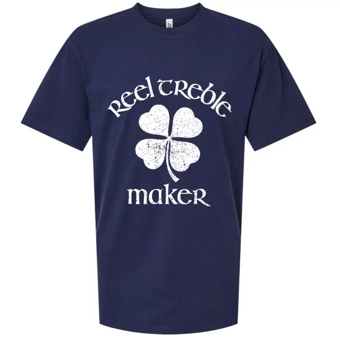 Reel Treble Maker Irish Dance Shamrock St Patricks Sueded Cloud Jersey T-Shirt