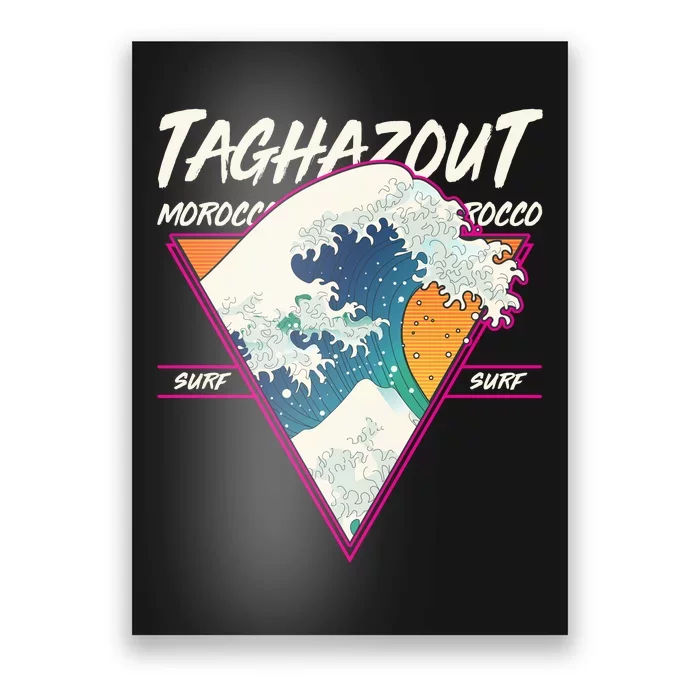 Retro Taghazout Morocco Surf Great Wave Poster